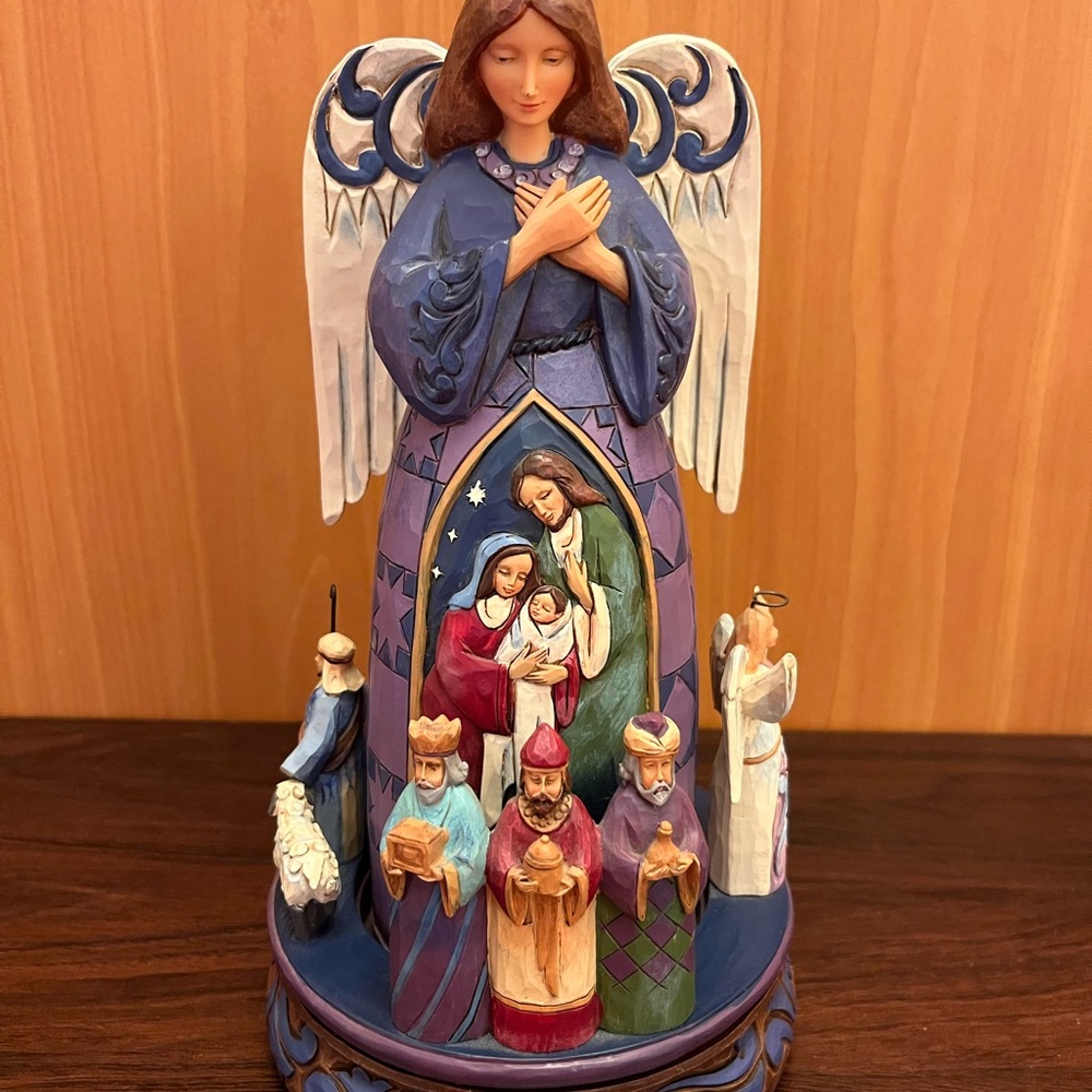 Jim Shore Heartwood Creek 2015 # 4051542 "O Come Let Us Adore Him Angel
